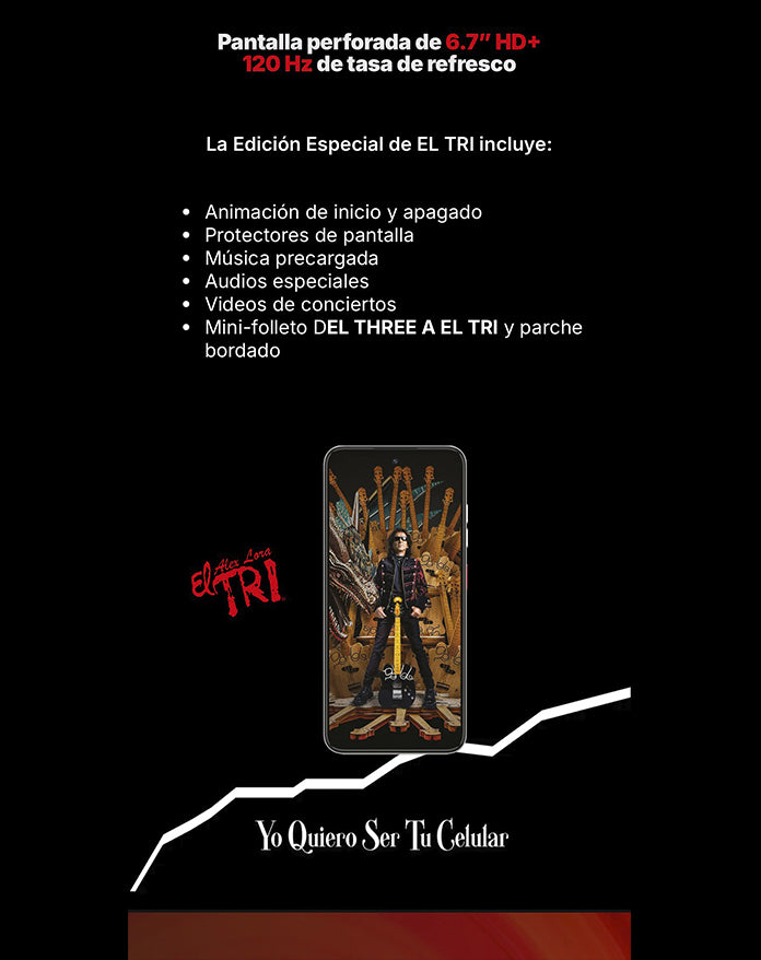 Paquete CELULAR NUBIA MUSIC 2 Edición Especial EL TRI