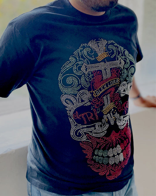 PLAYERA CALAVERA TRICOLOR