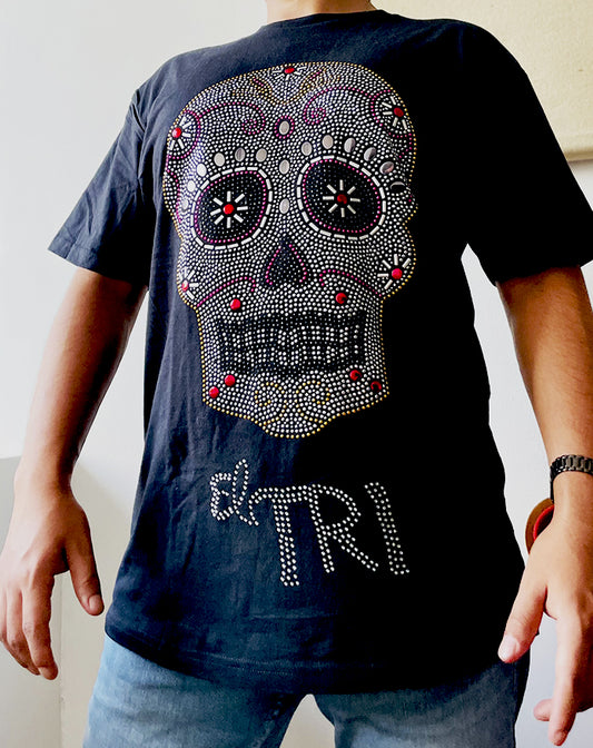 PLAYERA CALAVERA PLATEADA EL TRI