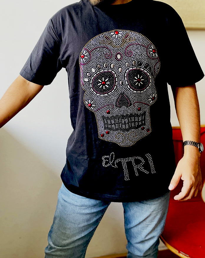 PLAYERA CALAVERA PLATEADA EL TRI