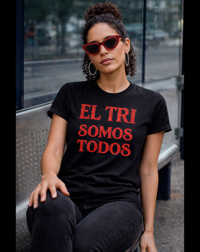 PLAYERA EL TRI SOMOS TODOS Glitters Rojo