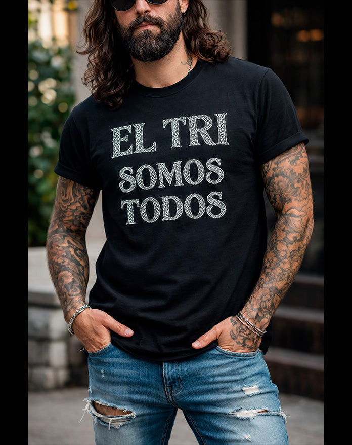 PLAYERA EL TRI SOMOS TODOS Glitters Plata