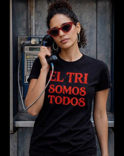 PLAYERA EL TRI SOMOS TODOS Glitters Rojo