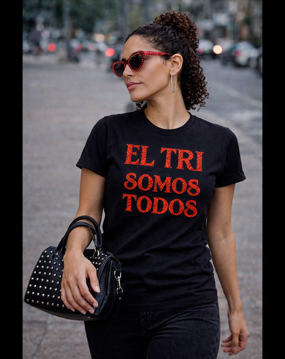 PLAYERA EL TRI SOMOS TODOS Glitters Rojo