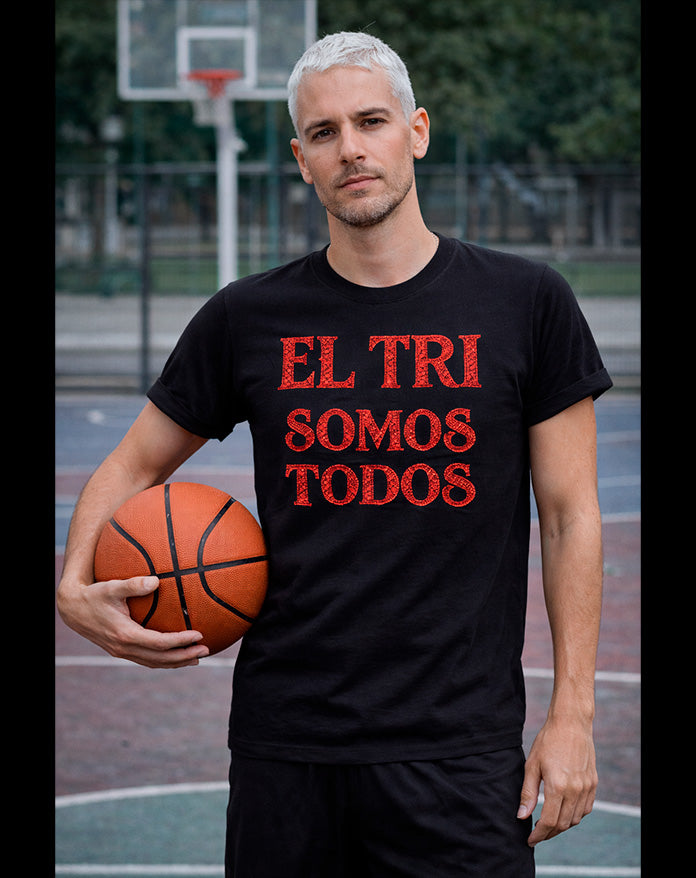 PLAYERA EL TRI SOMOS TODOS Glitters Rojo