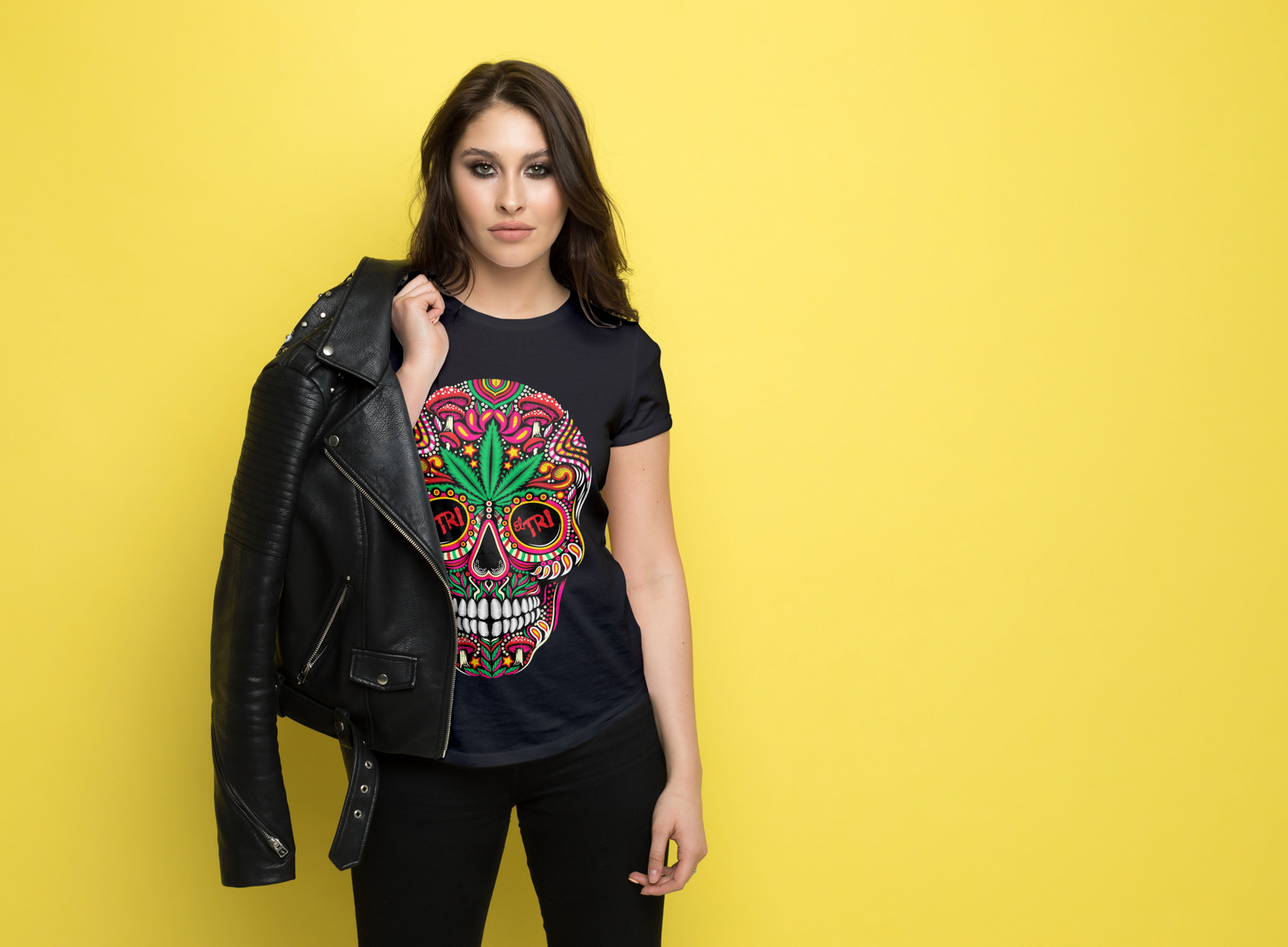 PLAYERA CALAVERA COLORES