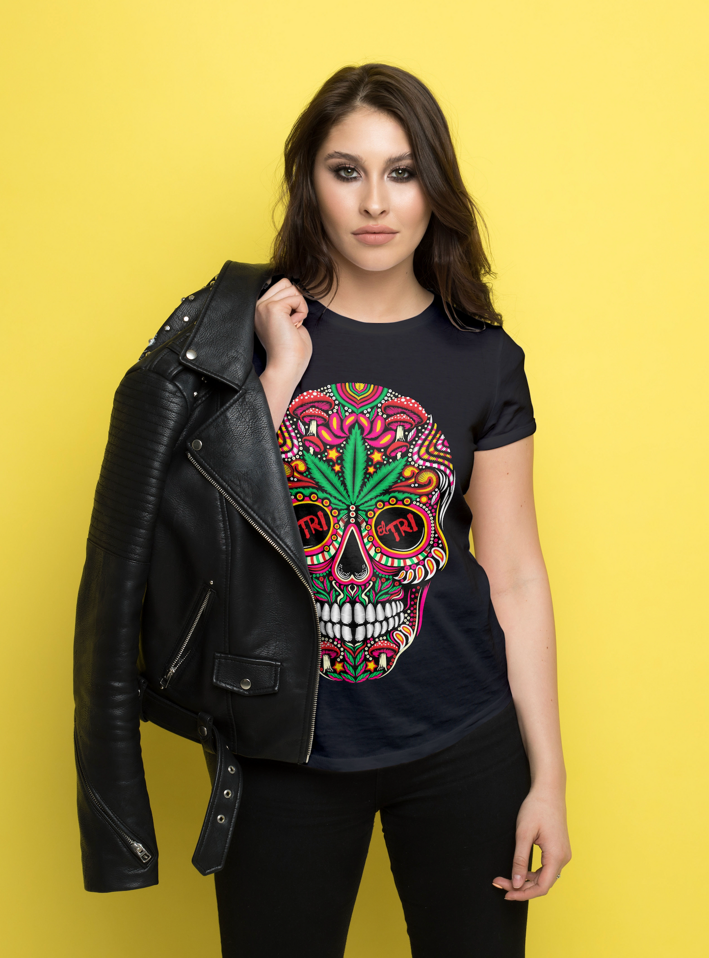 PLAYERA CALAVERA COLORES