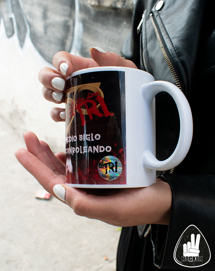 TAZA CARTEL MEDIO SIGLO ROCANROLEANDO