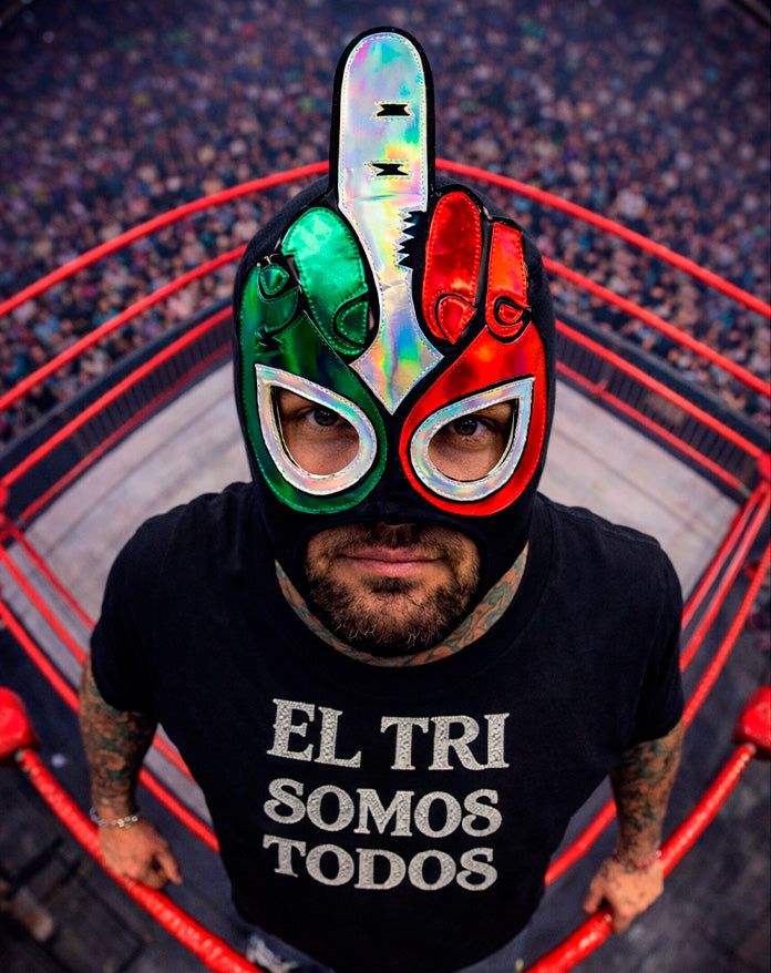 MÁSCARA EL TRI TRICOLOR NEGRA