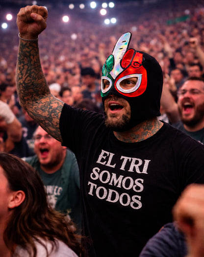 MÁSCARA EL TRI TRICOLOR NEGRA
