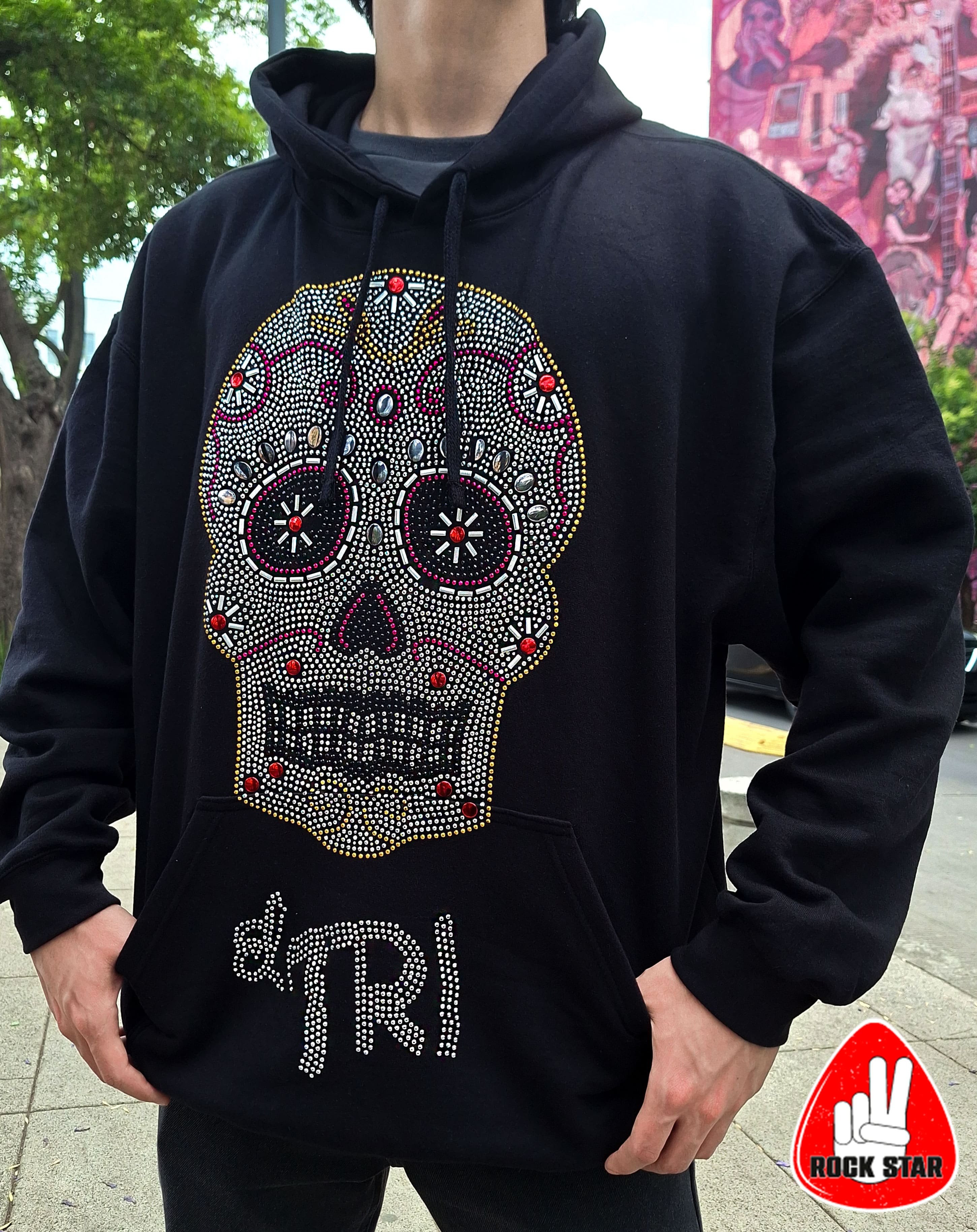 SUDADERA CALAVERA PLATEADA EL TRI