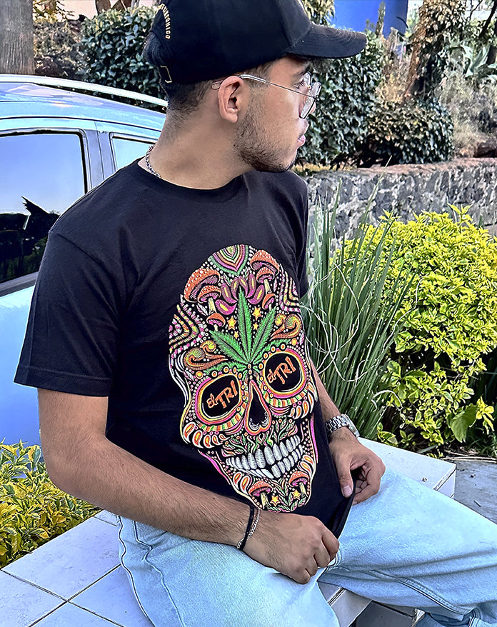 PLAYERA MANGA CORTA CALAVERA COLORES