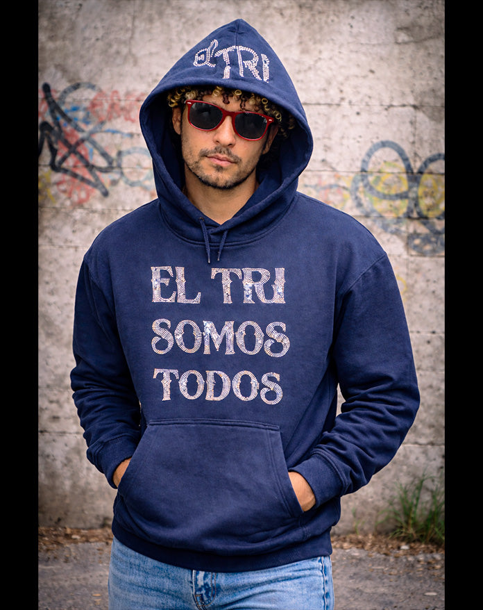 SUDADERA EL TRI SOMOS TODOS Glitters Plata