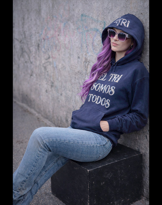 SUDADERA EL TRI SOMOS TODOS Glitters Plata