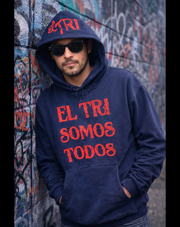 SUDADERA EL TRI SOMOS TODOS Glitters Rojo