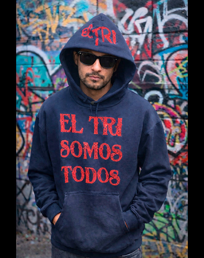 SUDADERA EL TRI SOMOS TODOS Glitters Rojo