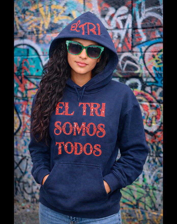 SUDADERA EL TRI SOMOS TODOS Glitters Rojo
