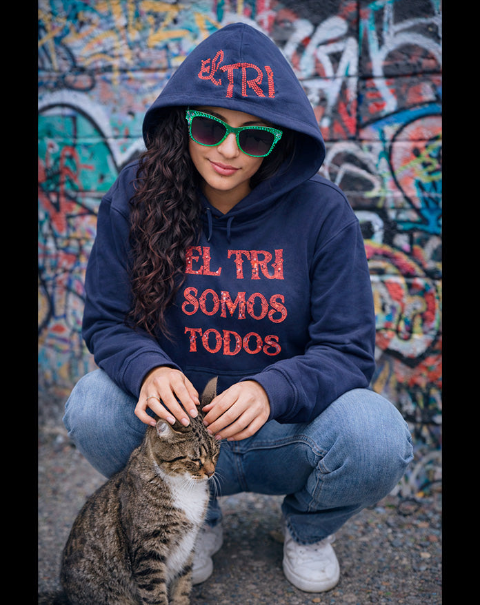 SUDADERA EL TRI SOMOS TODOS Glitters Rojo
