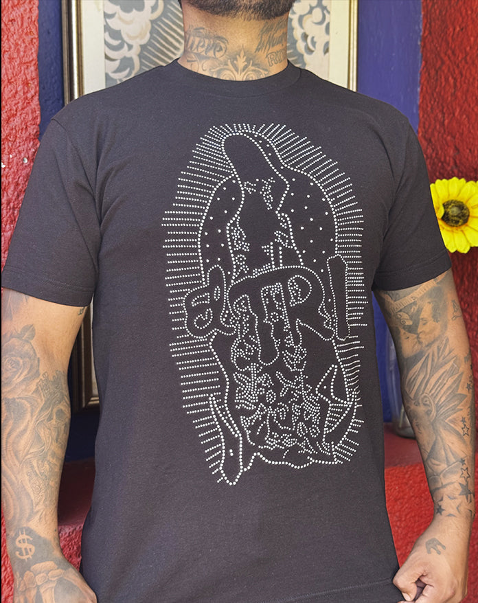 PLAYERA LA VIRGEN PLATA